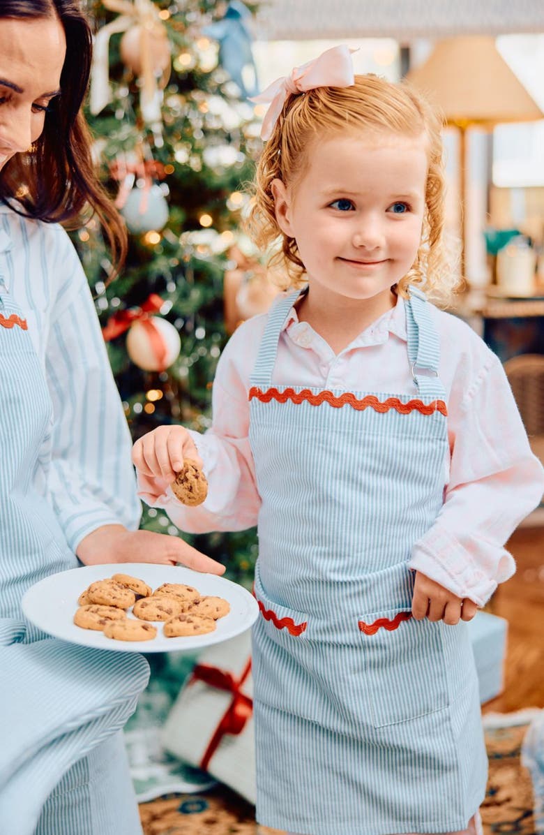 WEEZIE Kids' Stripe Apron, Alternate, color, Blue Stripe