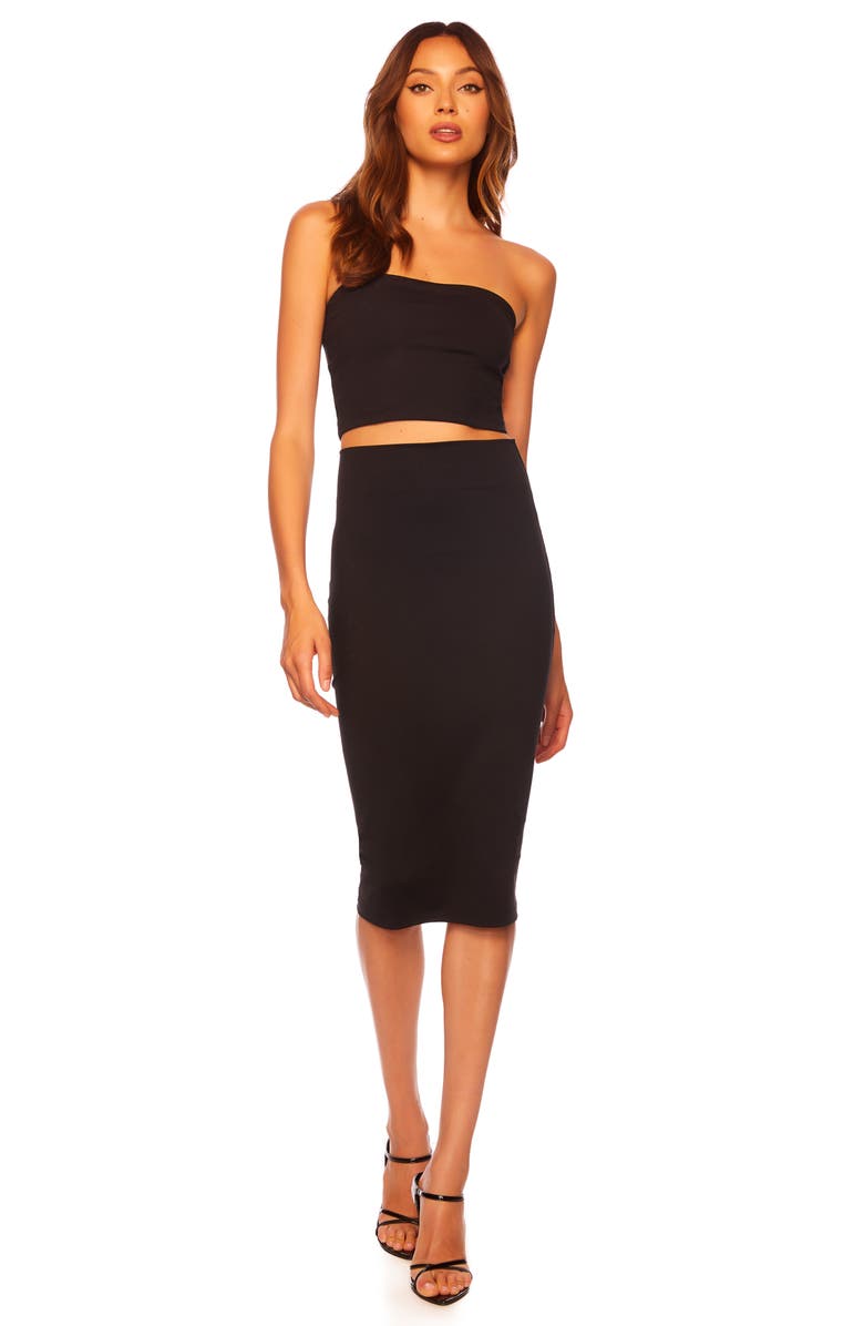 Susana Monaco Slim High Waist Stretch Pencil Skirt, Alternate, color, 