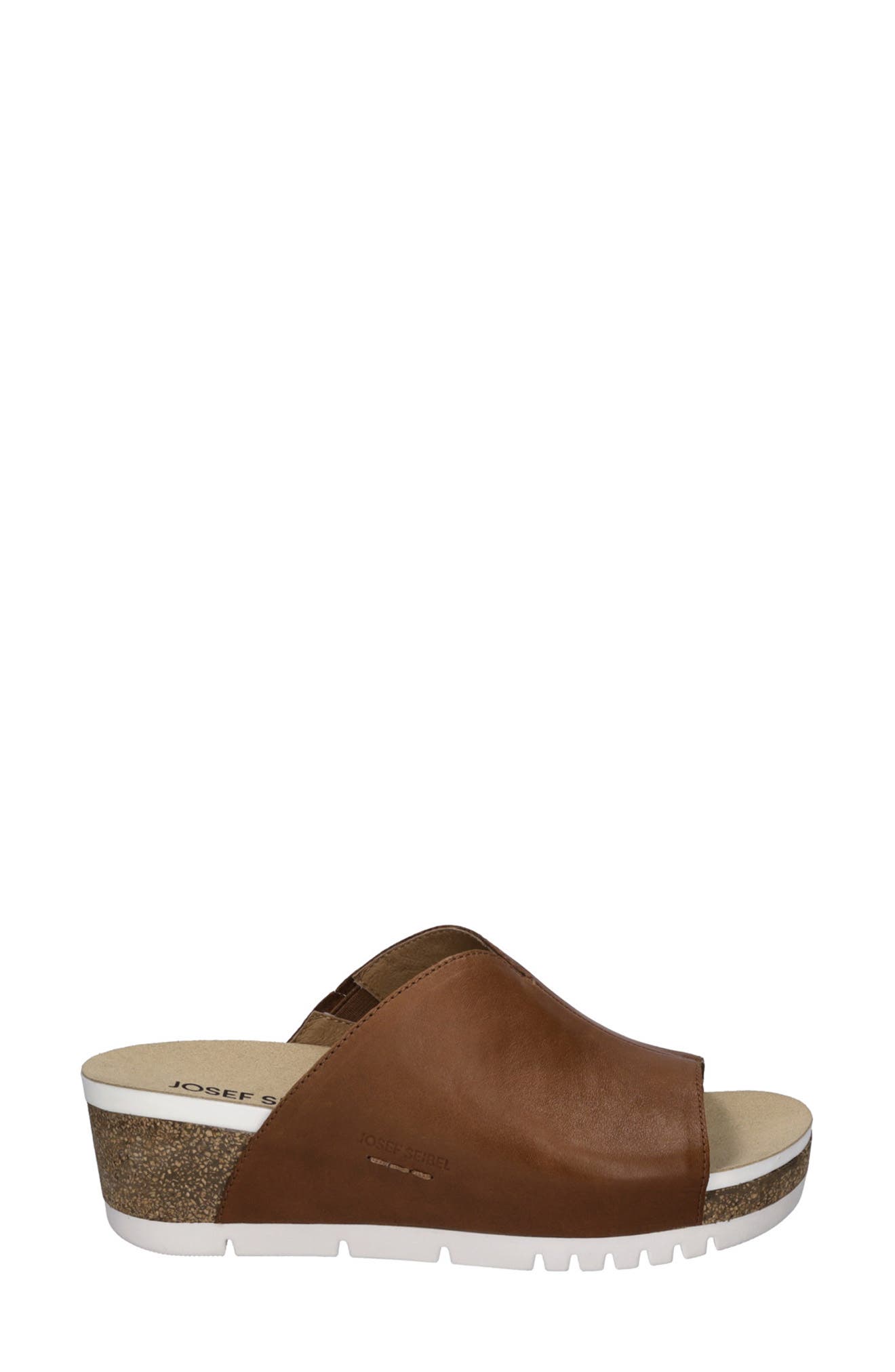 Josef Seibel Quinn 01 Wedge Sandal, Alternate, color, Cognac