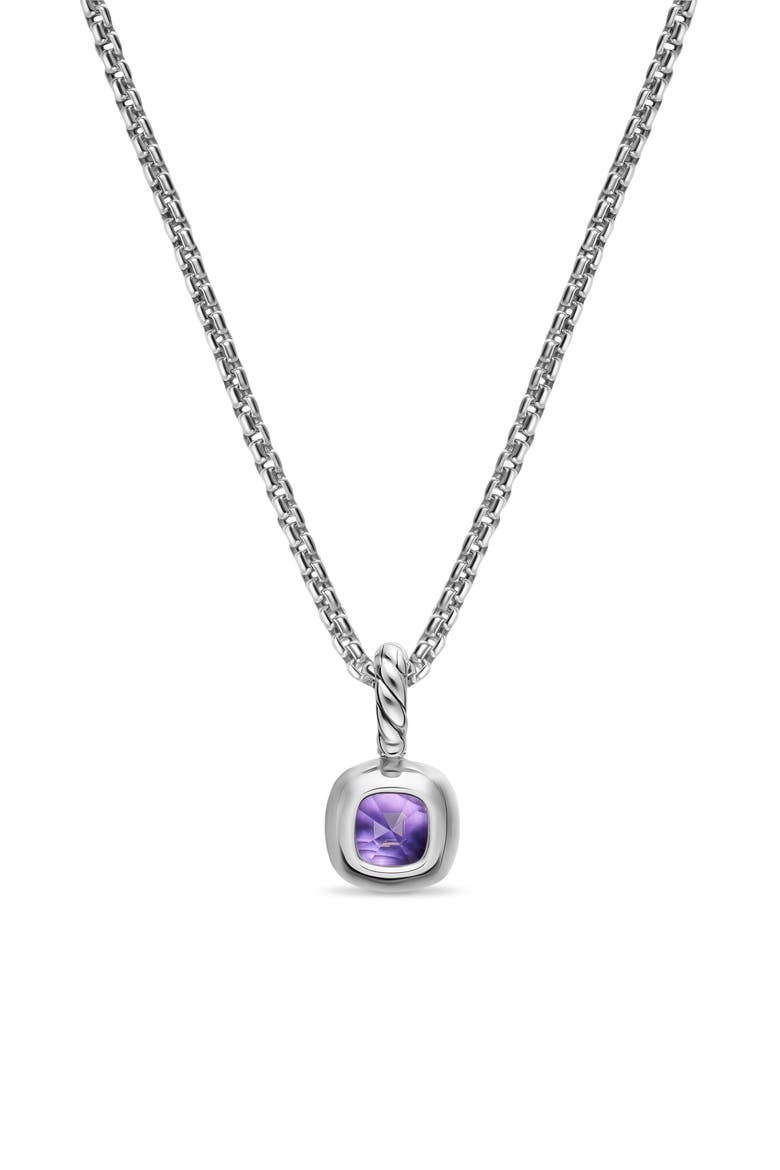 Mini Cushion Cut Enhancer, Alternate, color, TANZANITE