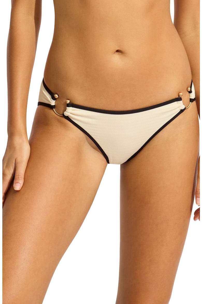 Ring Hipster Bikini Bottoms, Main, color, ECRU