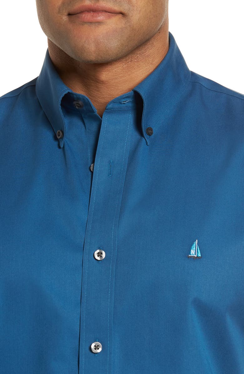 Nordstrom Mens Shop Smartcare<sup>™</sup> Traditional Fit Twill Boat Shirt, Alternate, color, 