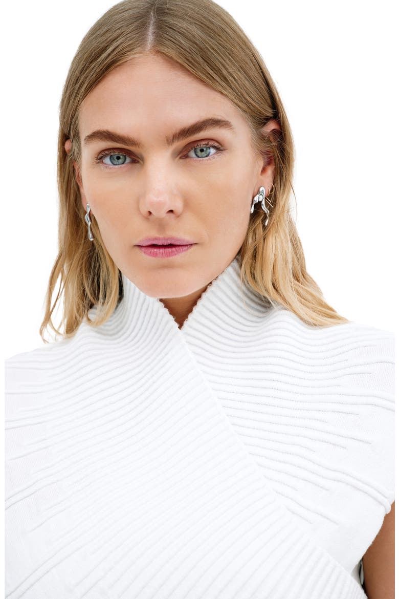 Colette Crop Back Zip Bolero, Alternate, color, WHITE