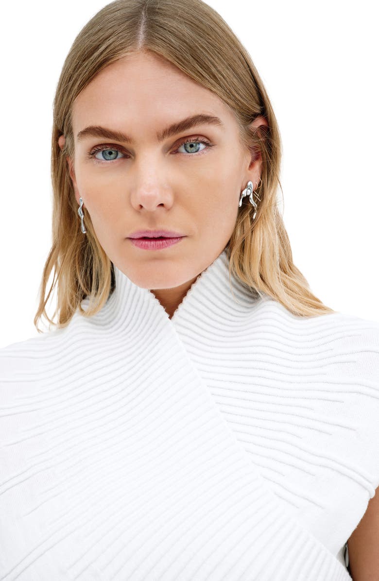 Marcella Colette Crop Back Zip Bolero, Alternate, color, White