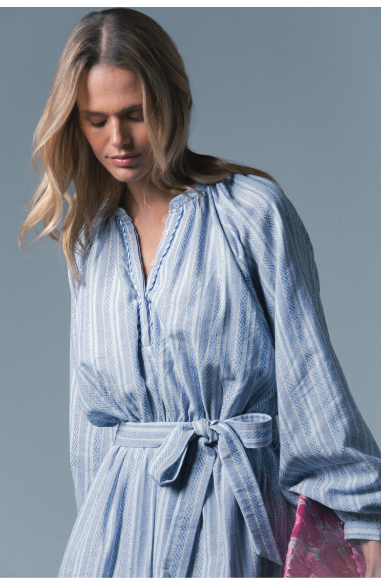 The Shirt by Rochelle Behrens The Taryn Dress, Alternate, color, Blue Tribal Stripe