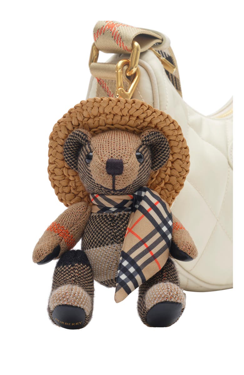 Burberry Thomas Bear Charm, Alternate, color, Sand Beige