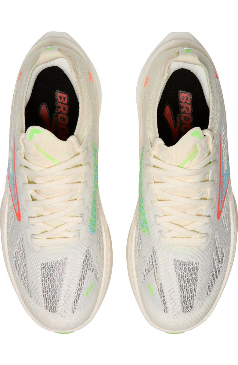 Brooks Hyperion Max 3 Running Shoe, Alternate, color, Coconut/Green Gecko/Pink Clay