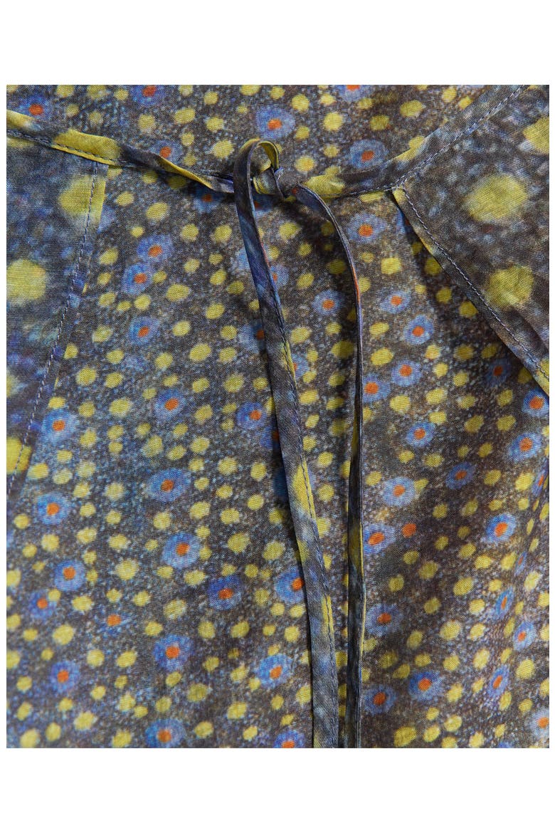 Printed Overlay Midi Skirt, Alternate, color, BLACK