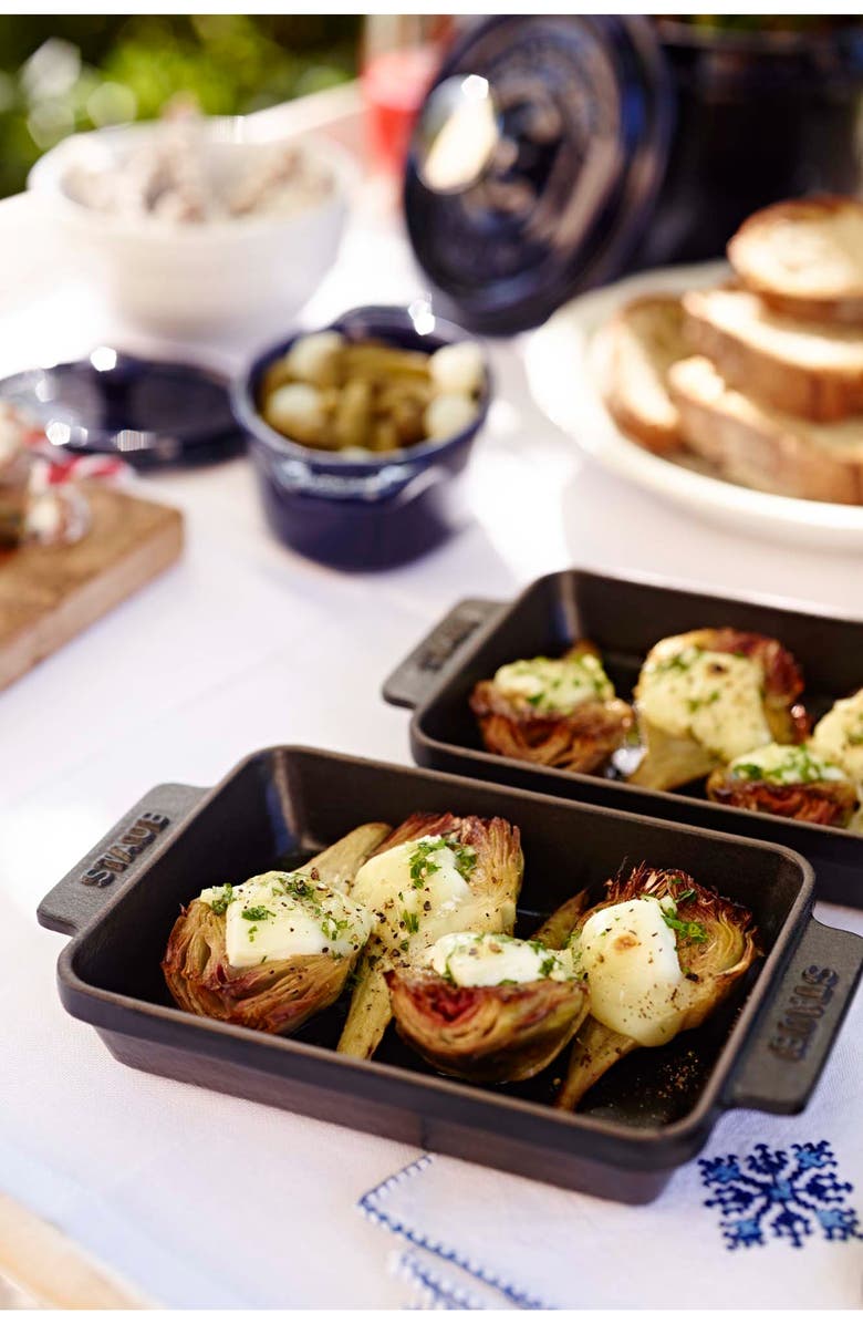 Staub Enameled Cast Iron Baking Dish, Alternate, color, Matte Black