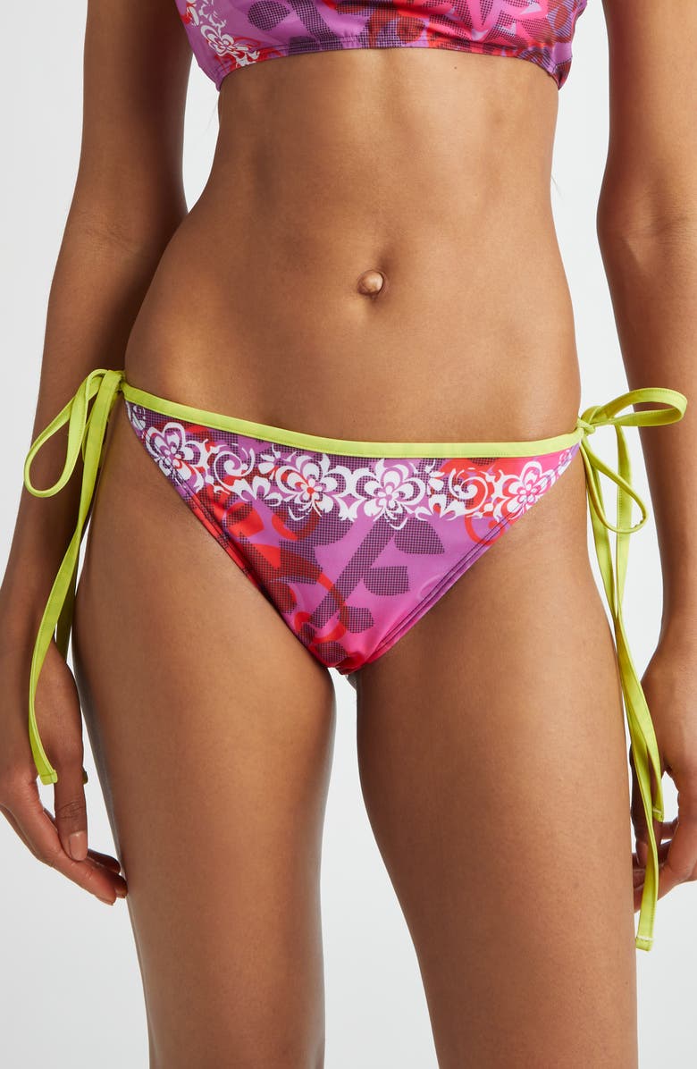Paolina Russo Side Tie Bikini Bottom, Main, color, Cherry