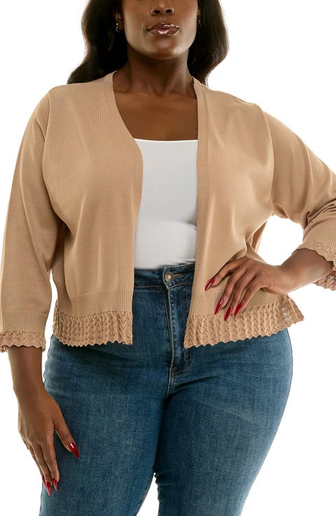 Scalloped Lace Trim Bolero