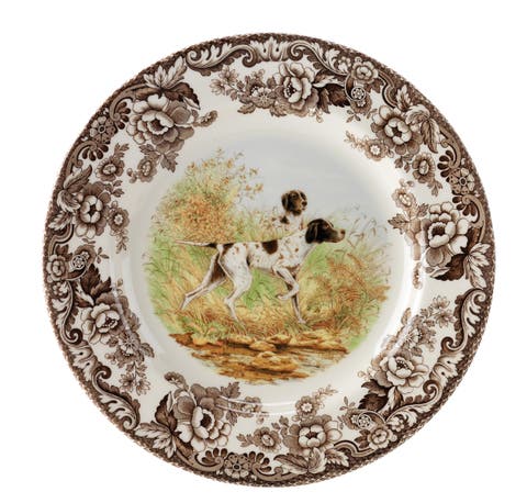 Woodland Hunting Dogs 10.5" Dinner Plate