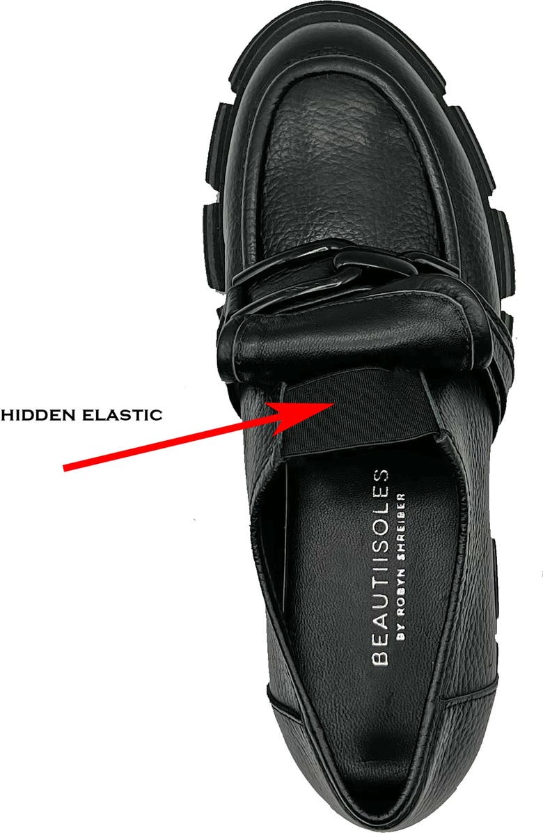 BEAUTIISOLES Raquel Leather Loafer, Alternate, color, Black