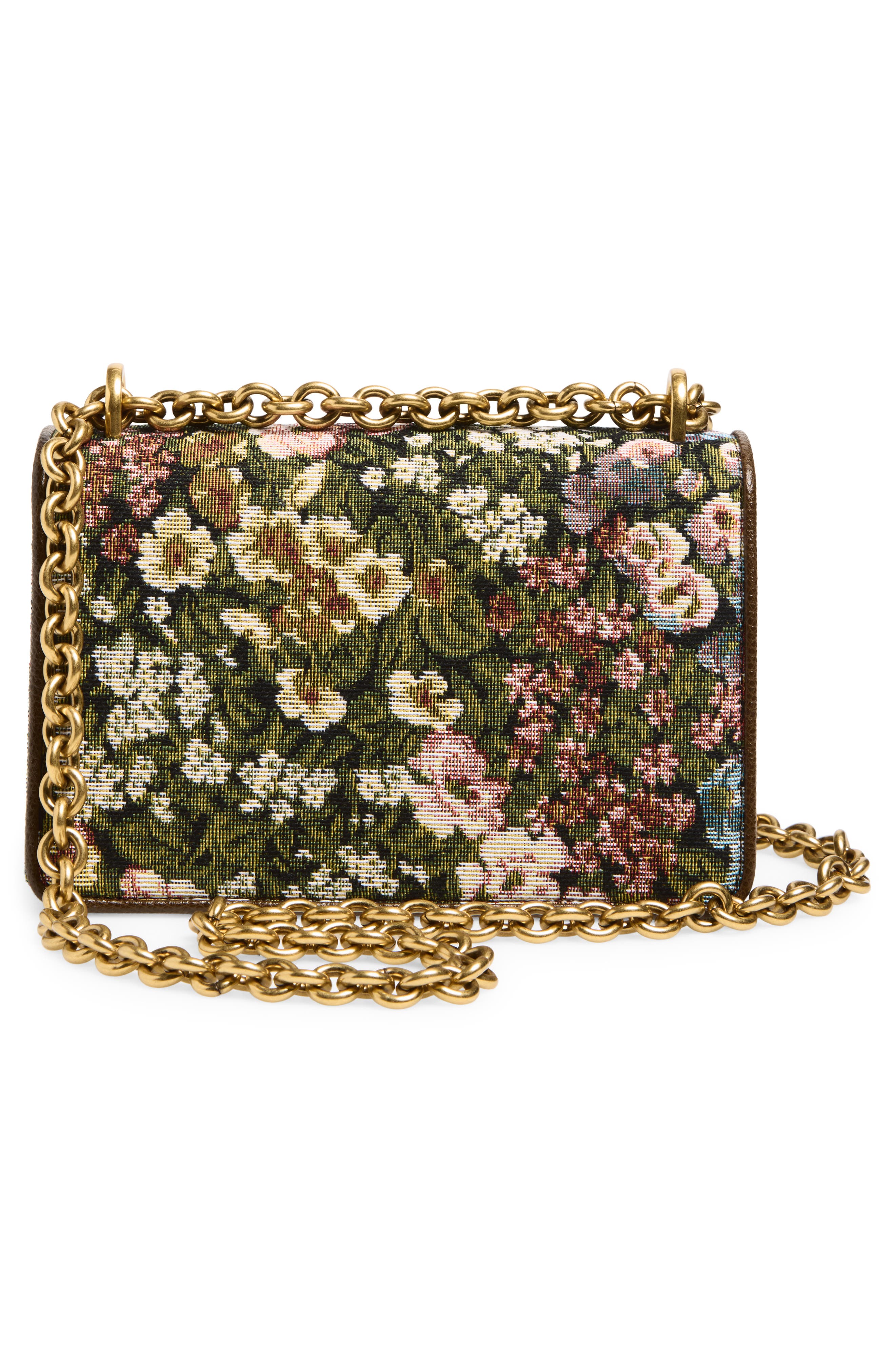 Valentino Garavani Small DeVain Floral Jacquard Shoulder Bag, Alternate, color, Multi Pink