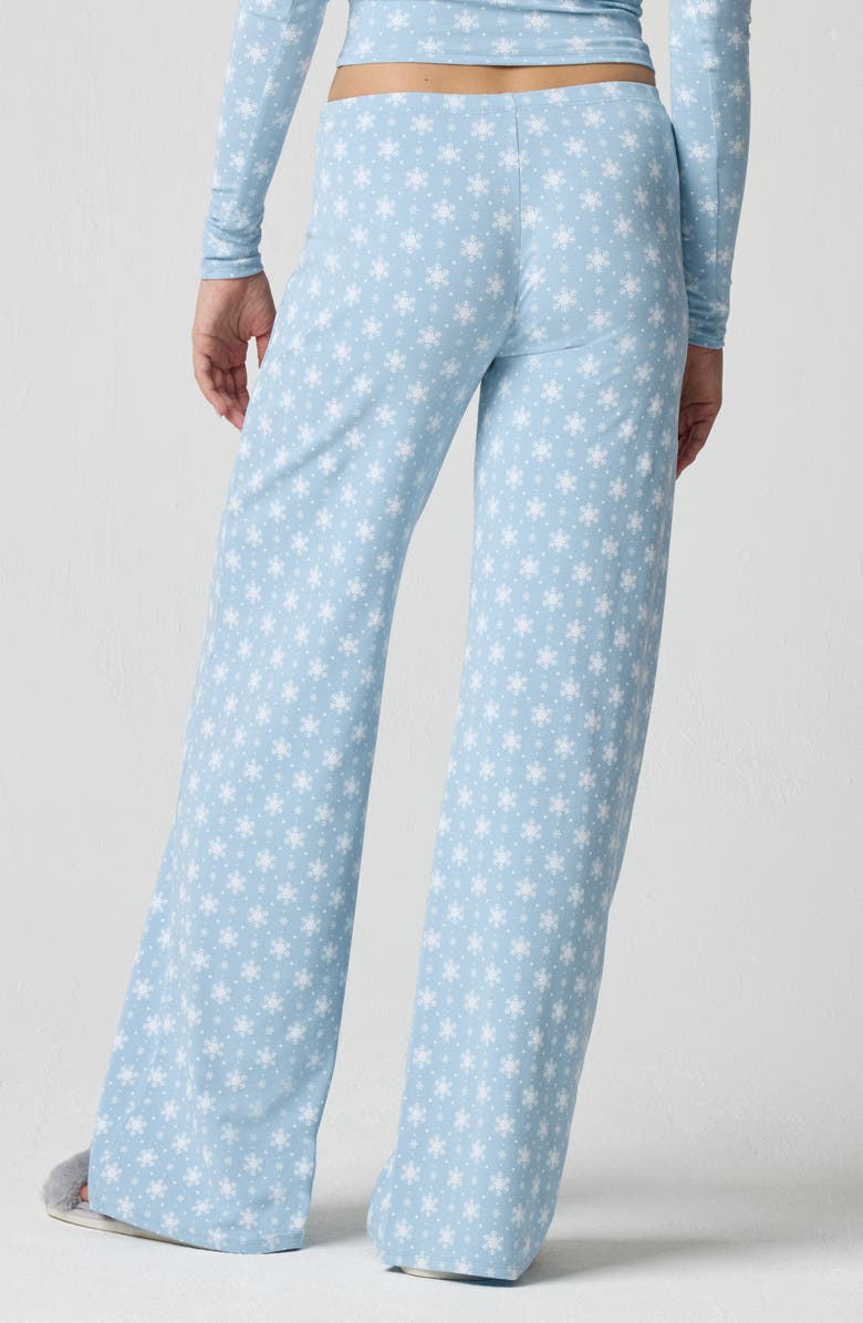 Florence by Mills Rib Print Pants, Alternate, color, Snowflakes