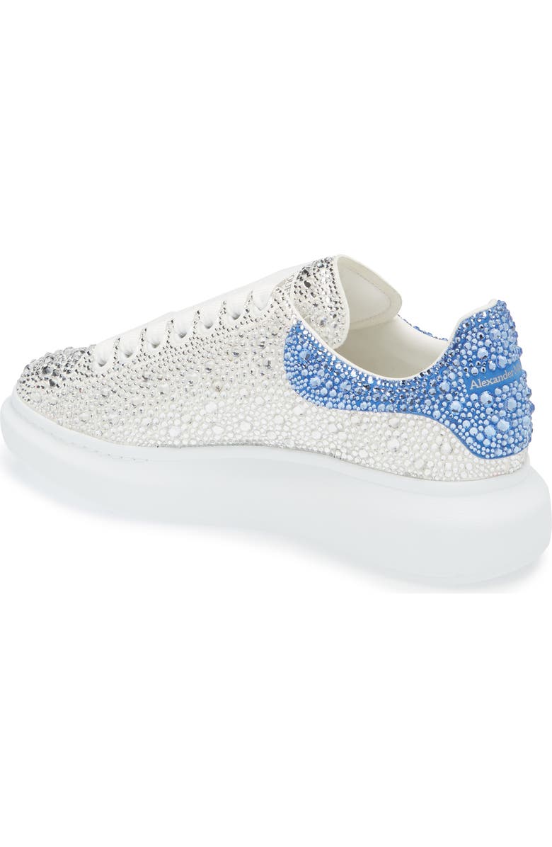 McQueen Oversized Crystal Embellished Sneaker, Alternate, color,