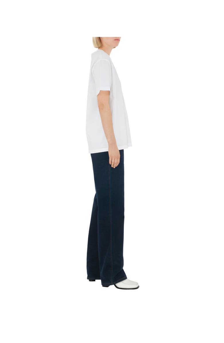 Burberry Check Pocket Cotton T-shirt, Alternate, color, White