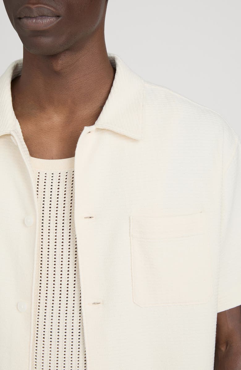 FRAME Jacquard Short Sleeve Button-Up Shirt, Alternate, color, 