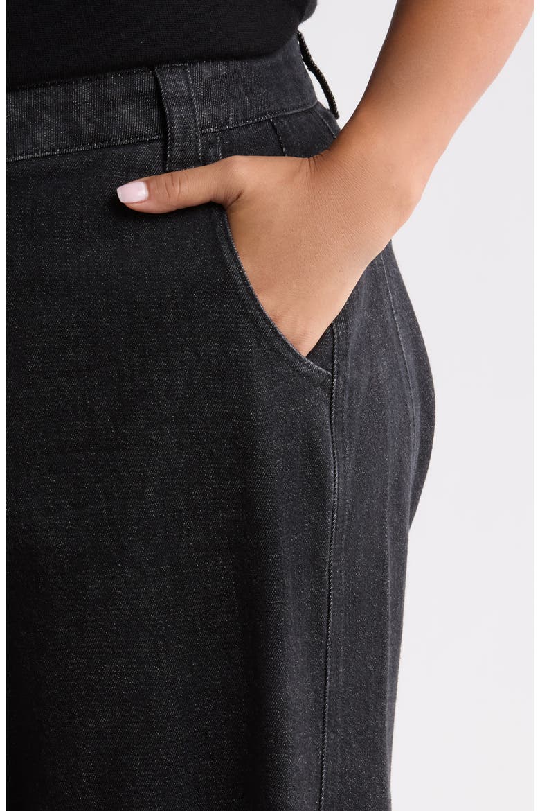 Skyrise Relaxed Barrel Leg Trouser Pants, Alternate, color, WASHED BLACK ARTISANAL
