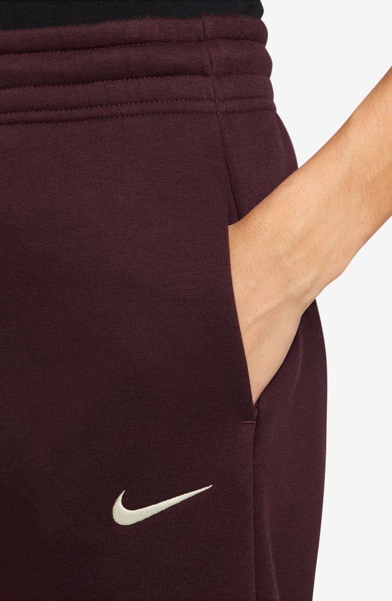 Nike Sportswear Phoenix High Waist Wide Leg Sweatpants, Alternate, color, Burgundy Crush/ Sail