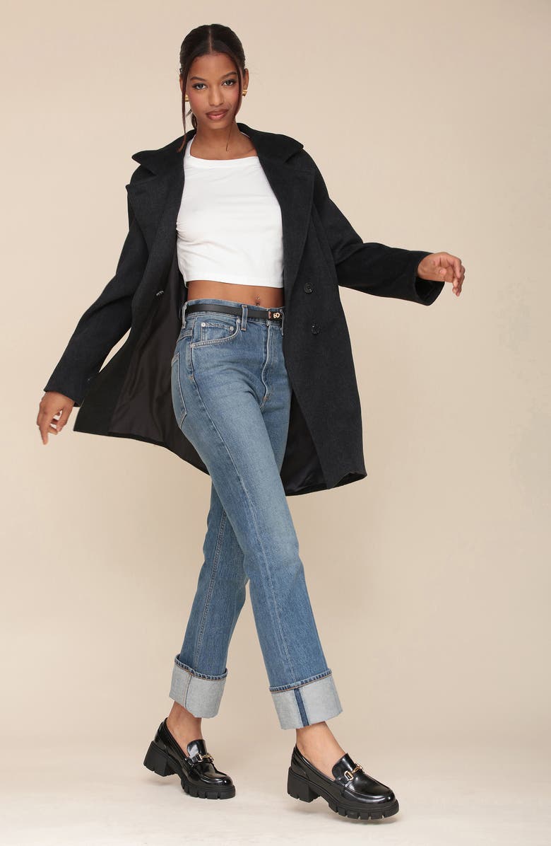 Avec Les Filles Walker Notch Lapel Coat, Alternate, color,