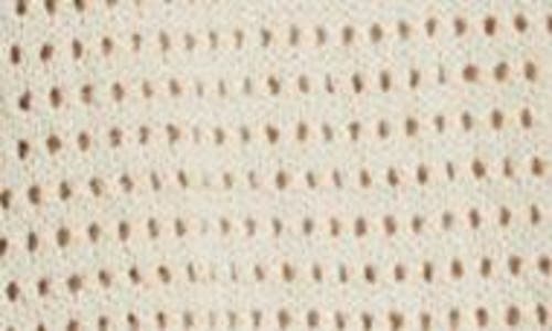 Elan Hooded Open Stitch Cover-up Cardigan In Natural
