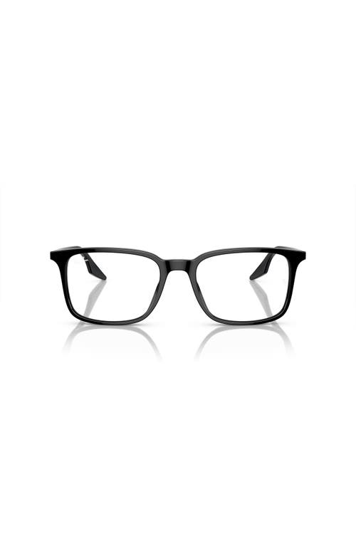 Ray Ban Ray-ban 55mm Rectangle Optical Glasses In Black