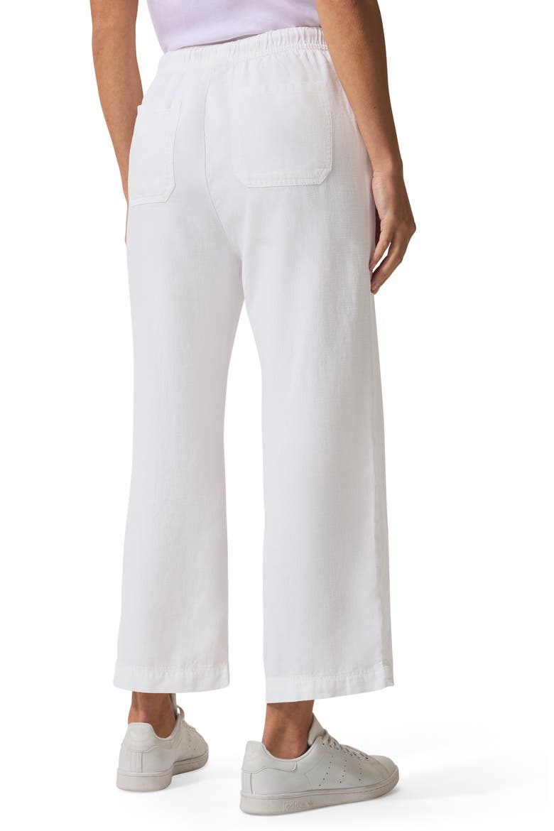 Angie Crop Wide Leg Pants, Alternate, color, WHITE