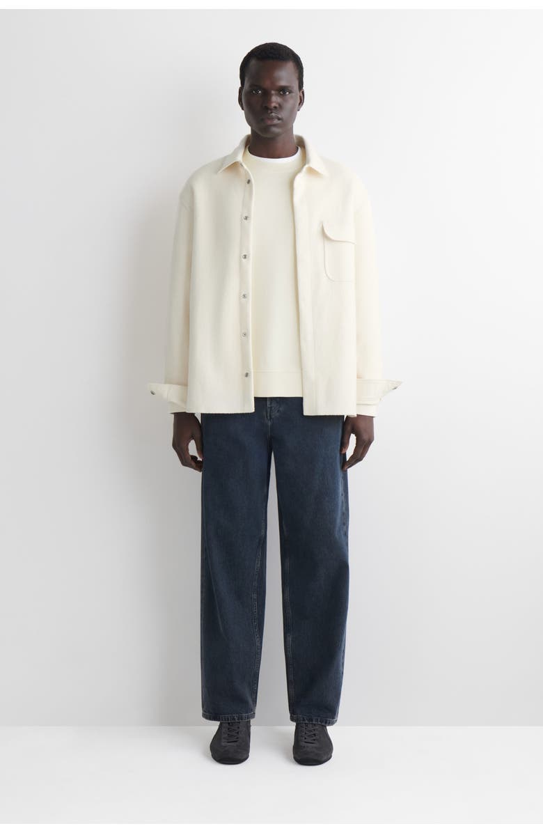 COS Washed-Cotton Sweatshirt, Alternate, color, White