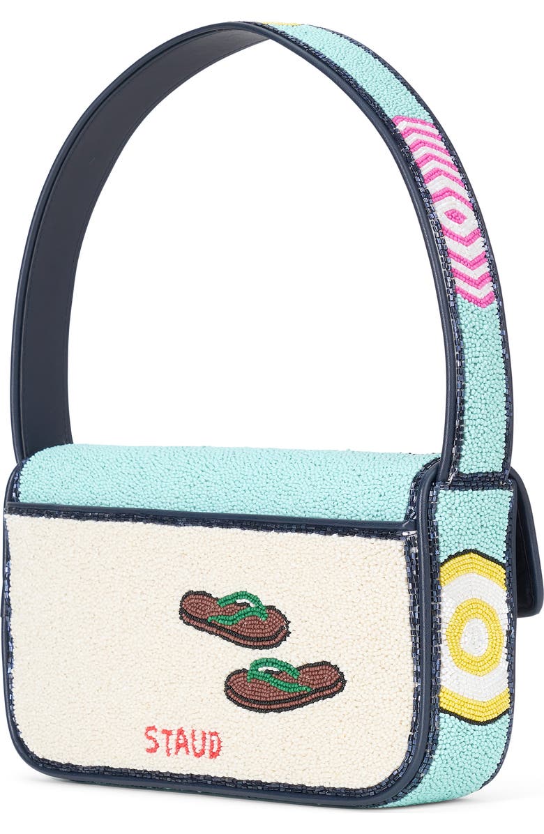 STAUD Tommy Beaded Shoulder Bag, Alternate, color, Umbrellas