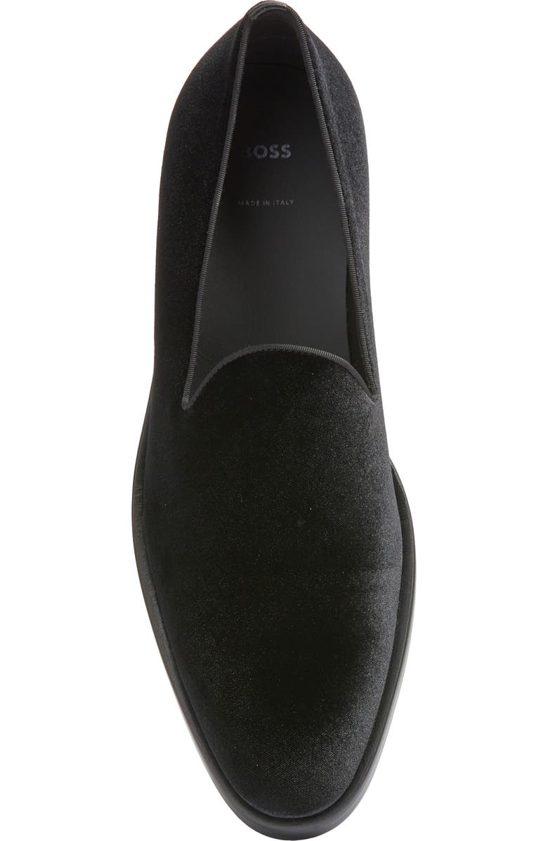 BOSS Derrek Velvet Loafer, Alternate, color, Black