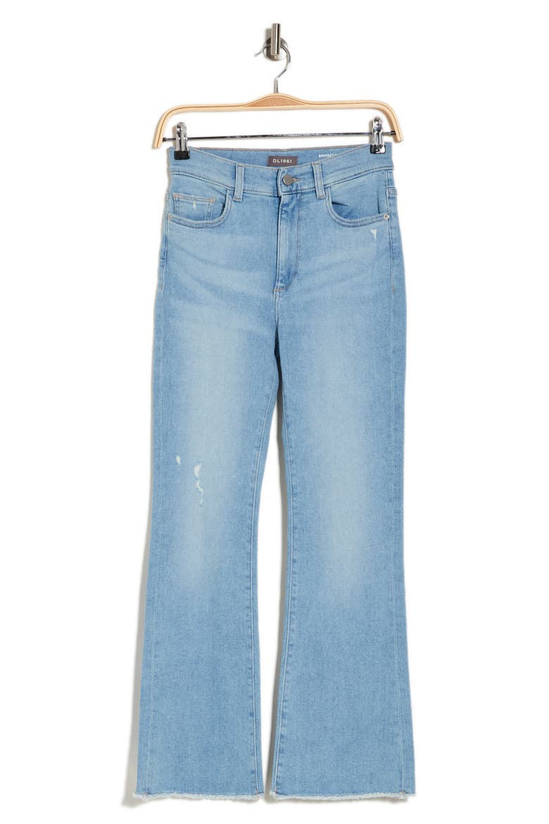 Bridget High Waist Fray Hem Crop Bootcut Jeans, Alternate, color, BREEZE DISTRESSED