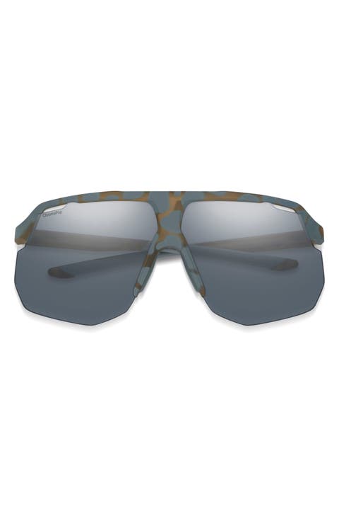 Motive 74mm ChromaPop™ Polarized Shield Sunglasses