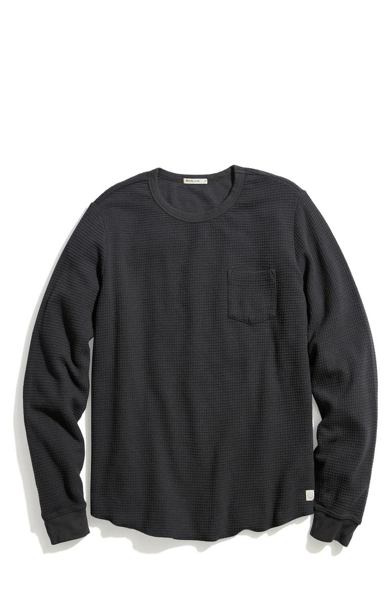 Marine Layer Box Waffle Long Sleeve Crewneck T-Shirt, Alternate, color,