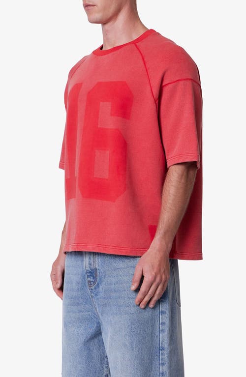 Mnml Vintage French Terry Graphic T-shirt In Red