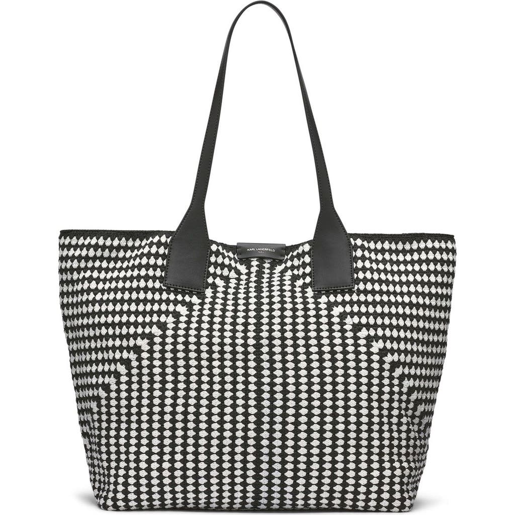Karl Lagerfeld Paris Henriette Tote In Black/white