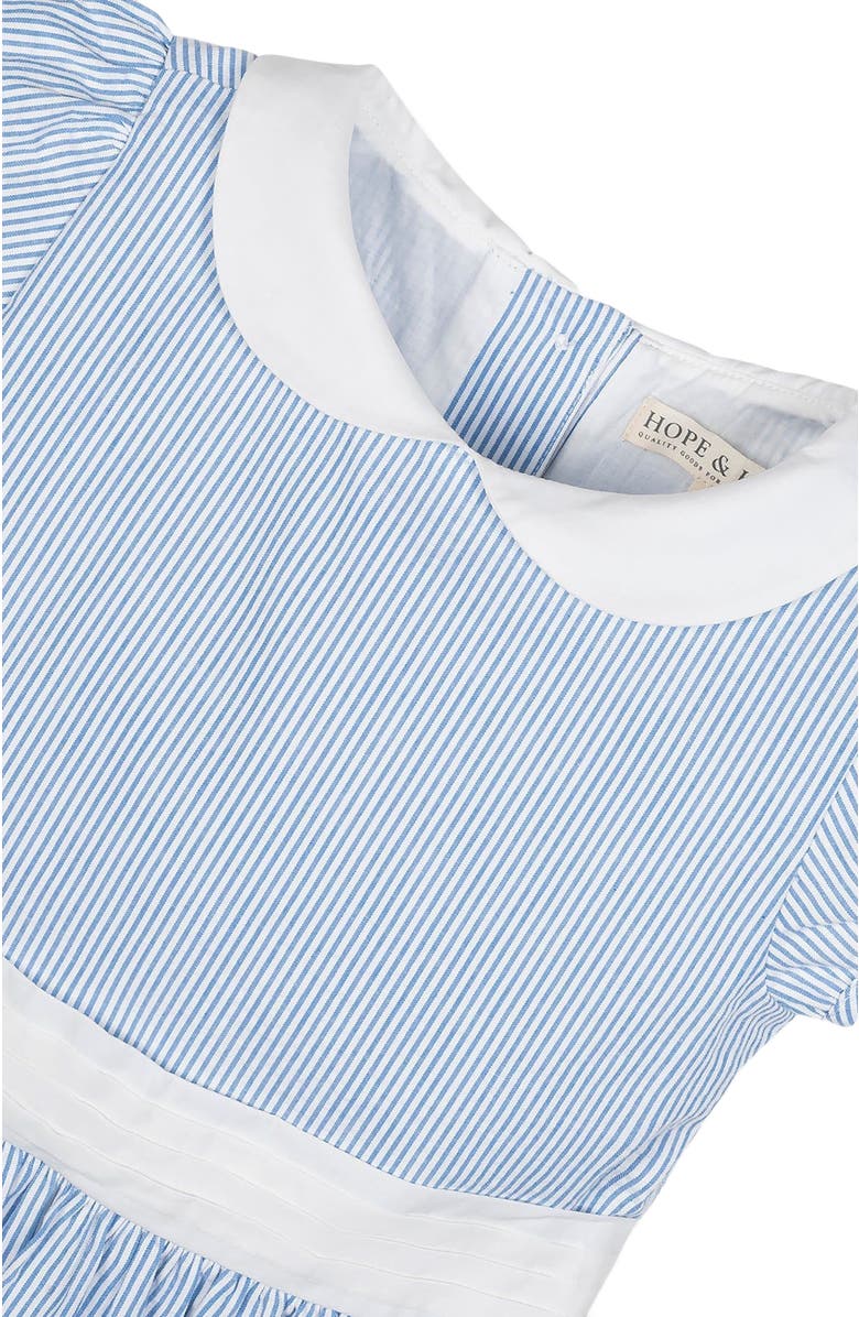 Hope & Henry Baby Girls' Organic Seersucker Peter Pan Collar Dress, Infant, Alternate, color, 