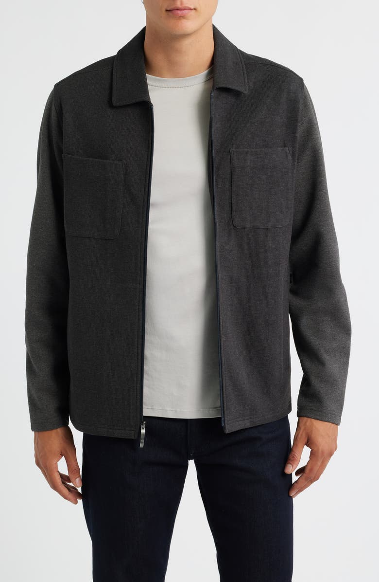 Alexis Knit Zip-Up Shirt Jacket