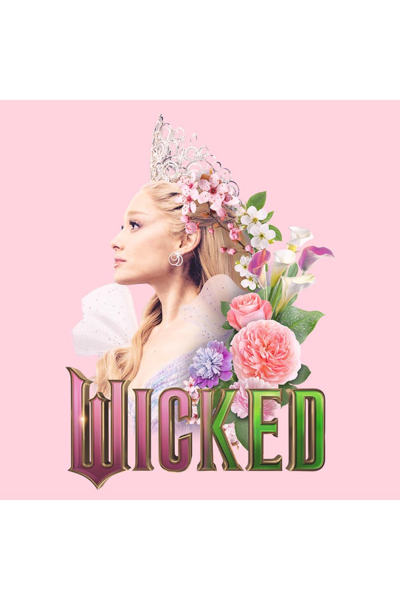 Junior's Wicked For Good Glinda Side Profile Pose  Graphic T-Shirt, Alternate, color, Light Pink