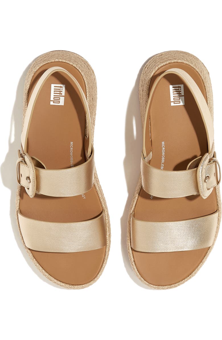 FitFlop F-Mode Espadrille Sandal, Alternate, color, Platino
