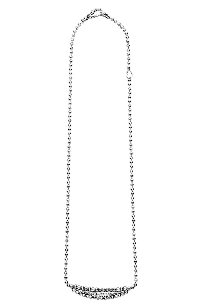 LAGOS Caviar Spark Diamond Necklace, Alternate, color, 