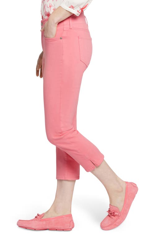 Nydj Chloe Hollywood Side Slit Capri Jeans In Pink