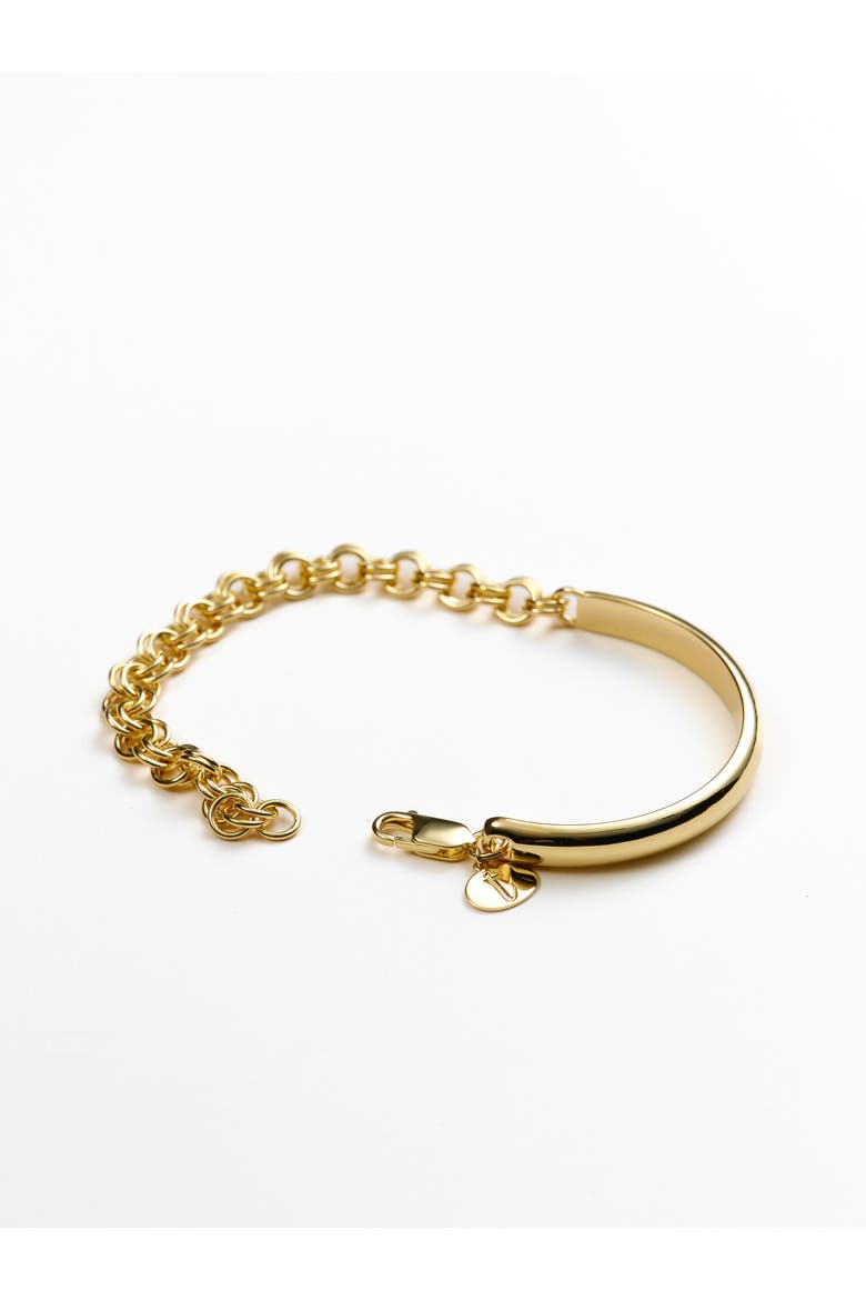 Noah Solid & Link Bracelet, Alternate, color, Recycled Gold Vermeil
