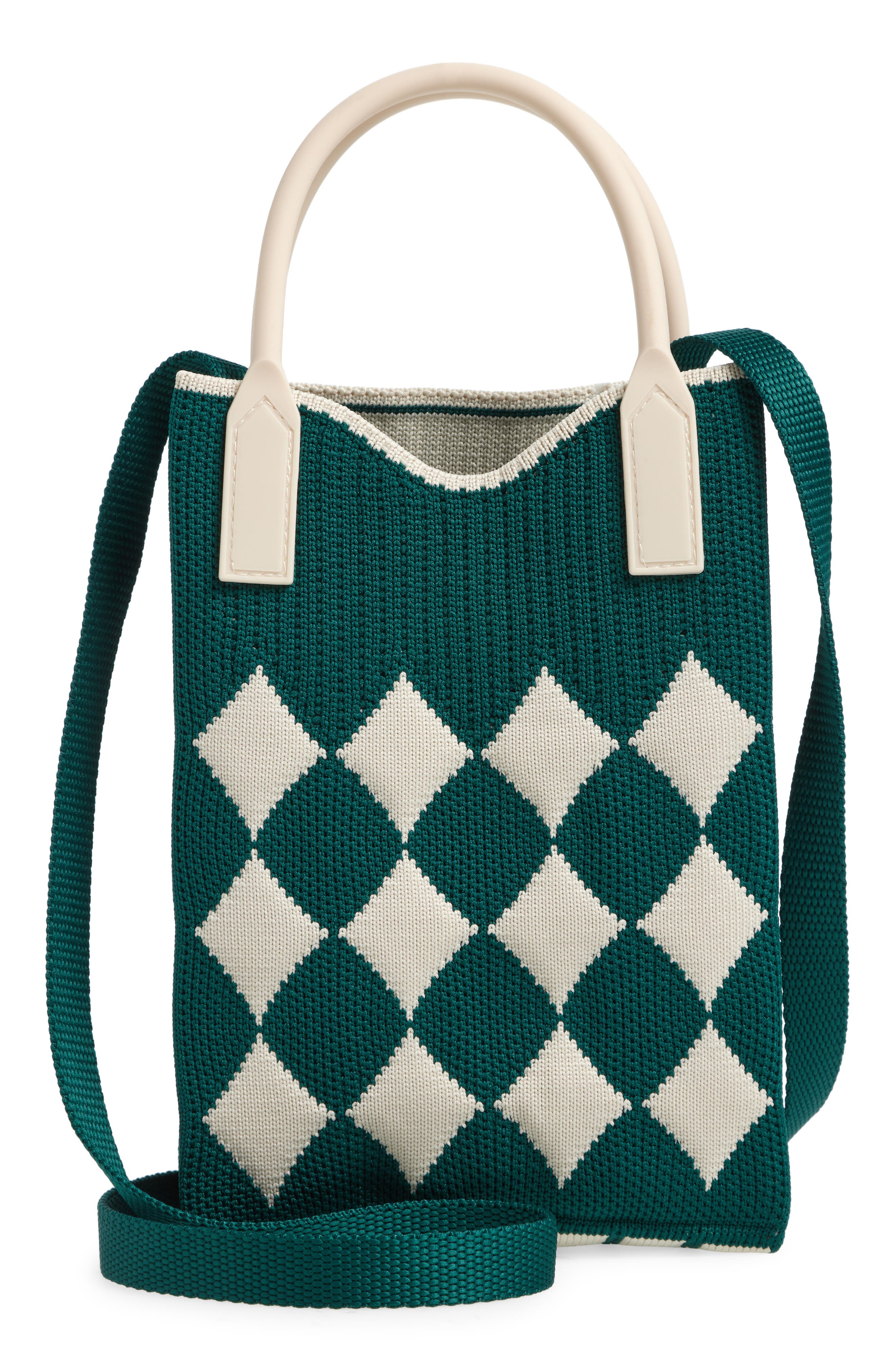 Rainbow Unicorn Birthday Surprise Small Knit Crossbody Bag, Main, color, 