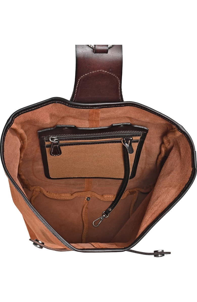 OLD TREND Daisy Leather Trim Sling Bag, Alternate, color, Brown