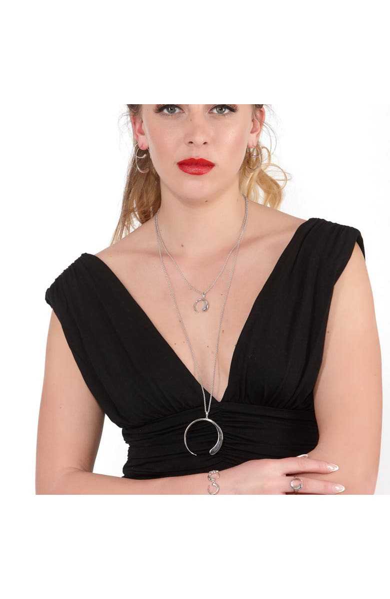 Lucy Quartermaine Large Luna Pendant, Alternate, color, Sterling Silver