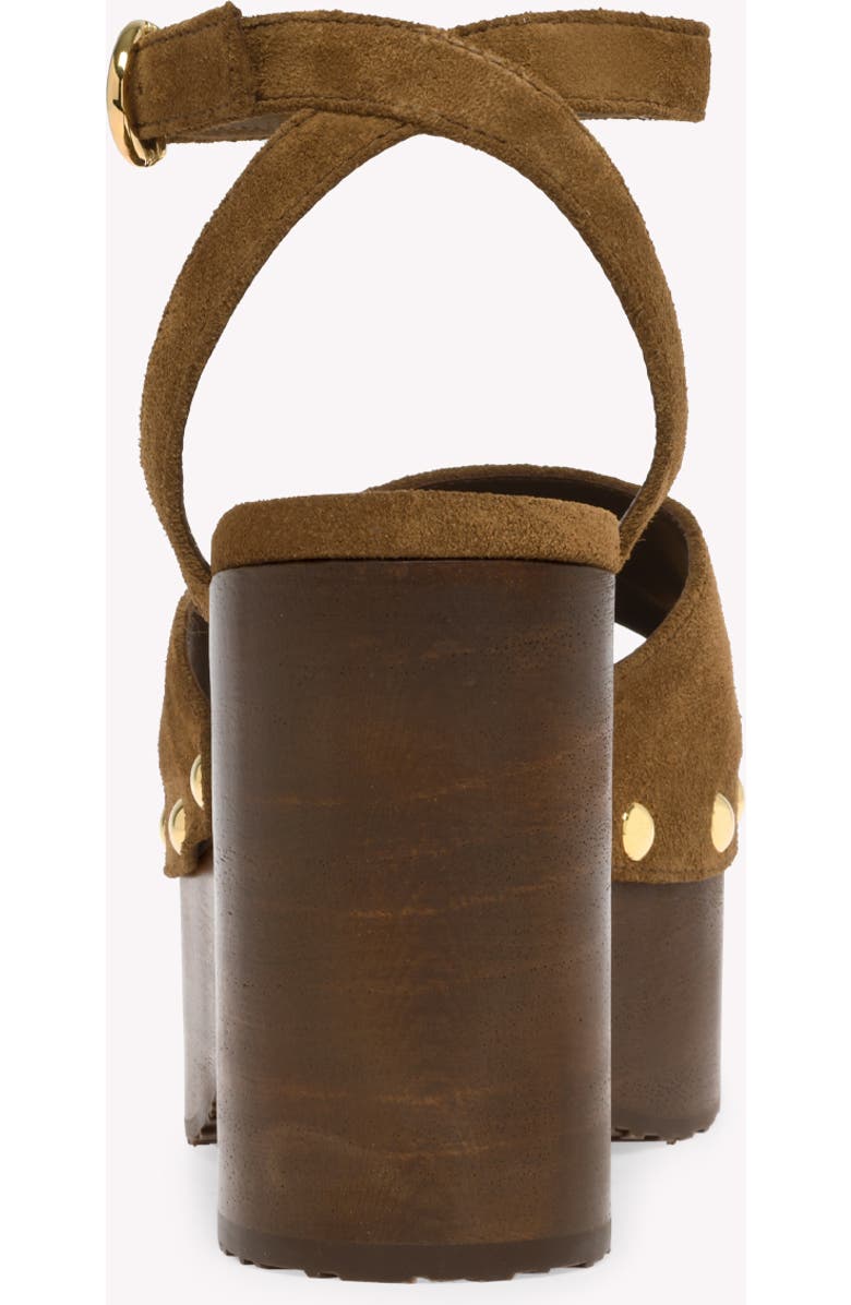 Gianvito Rossi Studded Suede Platform Sandals, Alternate, color, Brown Suede