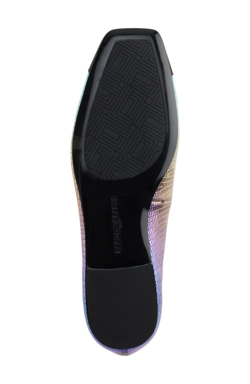 Karl Lagerfeld Paris Zayna Cap Toe Ballet Flat In Rainbow Multi/black