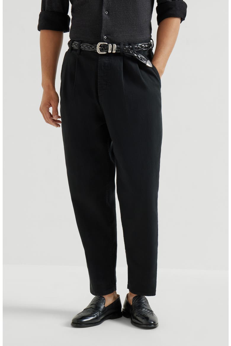 Lightweight denim trousers, Main, color, Black