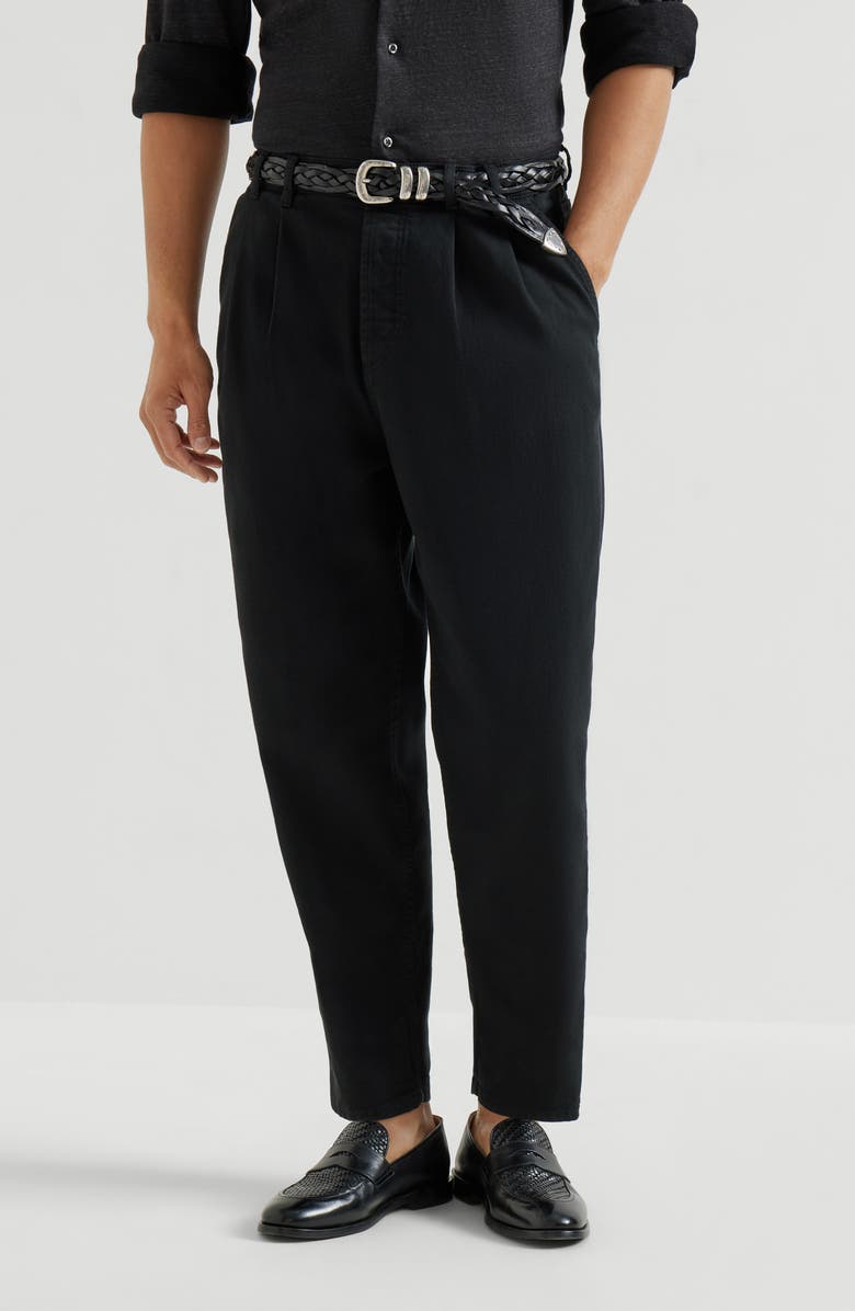 Brunello Cucinelli Lightweight denim trousers, Main, color, Black